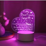 To My Best Friend – Szív Alakú Akril LED Lámpa