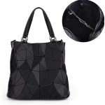 Fekete geometrikus mintájú tote táska