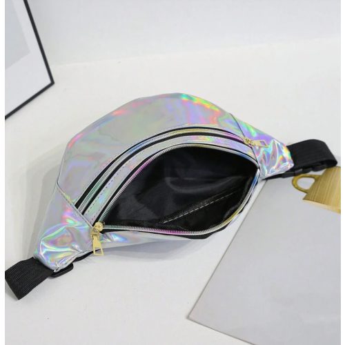 HoloPop ezüst holografikus övtáska