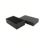 9.5 x 7.5 cm-es ajándékdoboz karkötőkhöz, nyakláncokhoz - Fekete színben