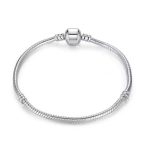 Kígyólánc charm karkötő – karkötő klasszikus klipzárral