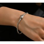 Kígyólánc charm karkötő – karkötő klasszikus klipzárral