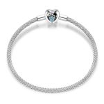 Szív-kapcsos fonott charm karkötő – cica és tappancs mintával