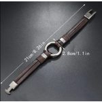 Acélkör – barna bőr karkötő férfiaknak