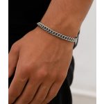 Férfi fonott nemesacél karkötő – 21 cm