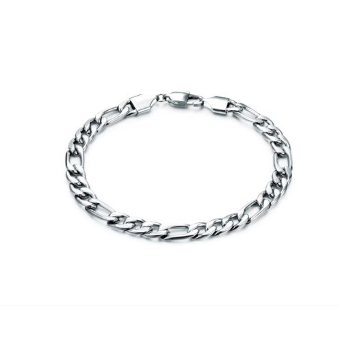 Figaro stílusú nemesacél karkötő - 21 cm