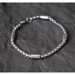 Fémszegmenses nemesacél férfi karkötő - 21 cm
