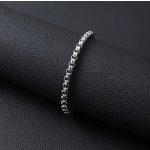 Box láncos nemesacél vékony férfi karkötő - 3 mm