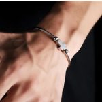 Nemesacél karkötő kereszt dísszel 