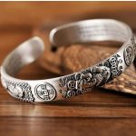 Férfi szerencsehozó mandzsetta karkötő – elefánt motívummal