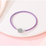 Fonott Türkiz–Pink Charm Karkötő Ezüst Zárral