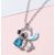 Stitch nyaklánc kék szív kristállyal és cirkóniás medállal