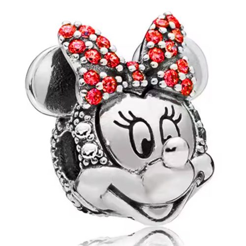 Minnie egér charm  piros kristálymasnival