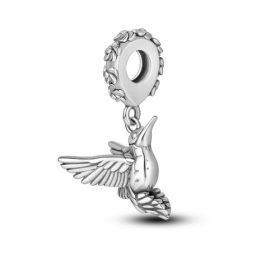 Ezüst függő charm kolibrivel – Szárnyaló kolibri