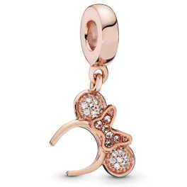   Masnis Minnie fejpánt charm – rose gold ragyogással, cirkónia kővel