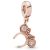 Masnis fejpánt charm – rose gold ragyogással, cirkónia kővel