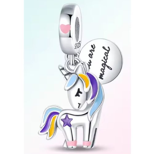 Varázslatos unikornis – „You are magical” medálos charm