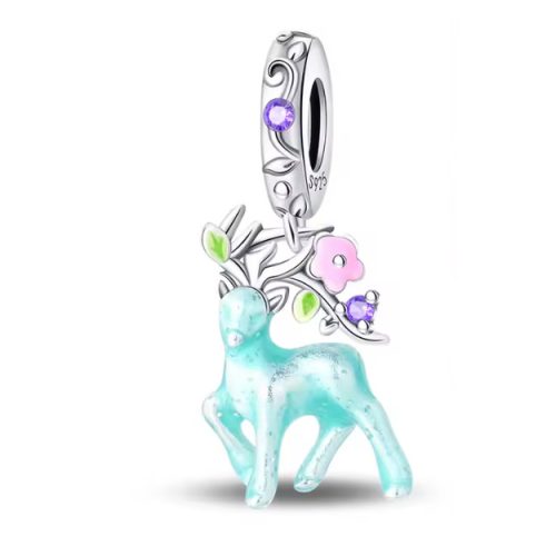 Fluoreszkáló csodaszarvas charm