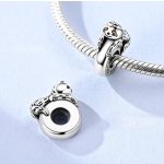 Ezüst lajhár stopper charm szilikon betéttel – Live Slow