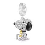 Ezüst Snoopy és Woodstock charm – Csillogó barátság