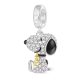 Ezüst Snoopy és Woodstock charm – Csillogó barátság