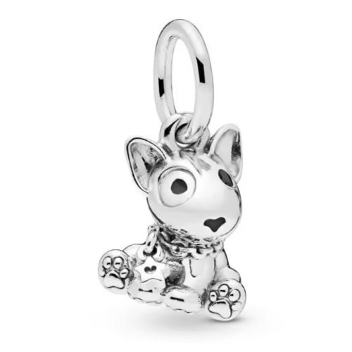 Bull terrier kiskutya függő charm és medál
