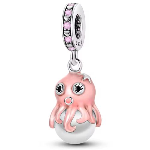 Buborékpolip ezüst charm
