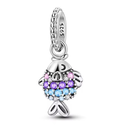 Szivárvány halacska charm 