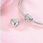 Anya és lánya - Ezüst Szív Charm Pandora kompatibilis karkötőhöz