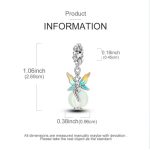 Ezüst charm fluoreszkáló tündérrel – Világító Tündérálom