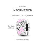 Szíves charm rózsaszín zománccal és cirkóniákkal – Forever Pink