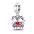 Ezüst köves függő charm testvéreknek és barátnőknek – Örök kötelék