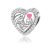 Anya és gyermek ezüst szív charm cirkónia kövekkel 