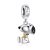 Snoopy charm aranyszínű madárral