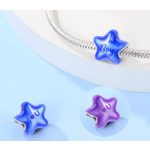 Ezüst színváltós csillag charm  – Baby Boy felirattal 