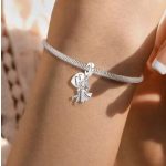 Ezüst függő szerelmes pár charm „Love you forever” felirattal – Örök ölelés