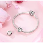 Ezüst anya–lánya szív charm – Köszönöm, hogy te vagy az anyukám