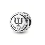 Pszichológia diploma charm - ezüst charm pszichológusoknak