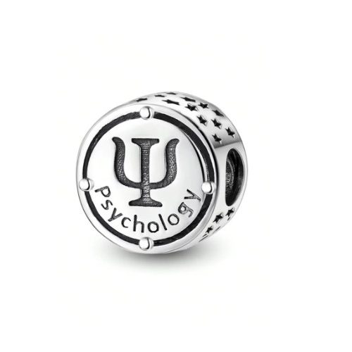 Pszichológia diploma charm - ezüst charm pszichológusoknak