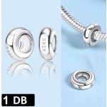 Ezüst stopper charm szilikonbetéttel – 925 sterling ezüst