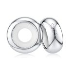Ezüst stopper charm szilikonbetéttel – 925 sterling ezüst
