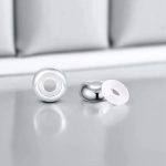 Ezüst stopper charm szilikonbetéttel – 925 sterling ezüst