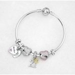 Ezüst stopper charm szilikonbetéttel – 925 sterling ezüst