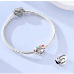 Az apukám a hősöm szív charm 925 sterling ezüst