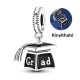 Ballagási diploma sapka charm 925 sterling ezüst – nyitható