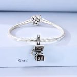 Ballagási diploma sapka charm 925 sterling ezüst – nyitható