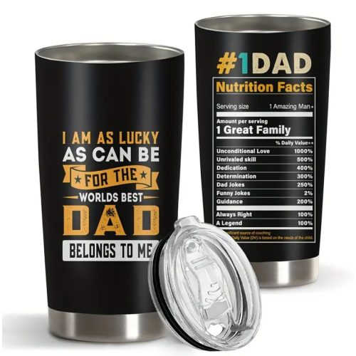 „I’m Lucky – Best Dad” hőtartó bögre, termosz (591 ml)