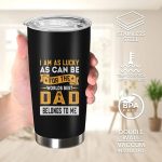 „I’m Lucky – Best Dad” hőtartó bögre, termosz (591 ml)