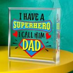 Ajándék apáknak  – Superhero Dad akril dísz