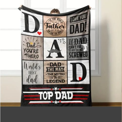 Top Dad – Ajándék Pléd Apáknak